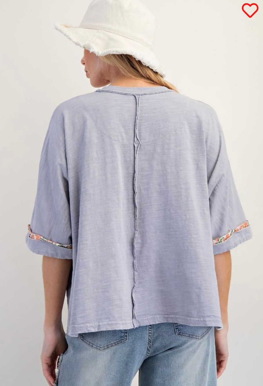 A Flower Patch Top Grey