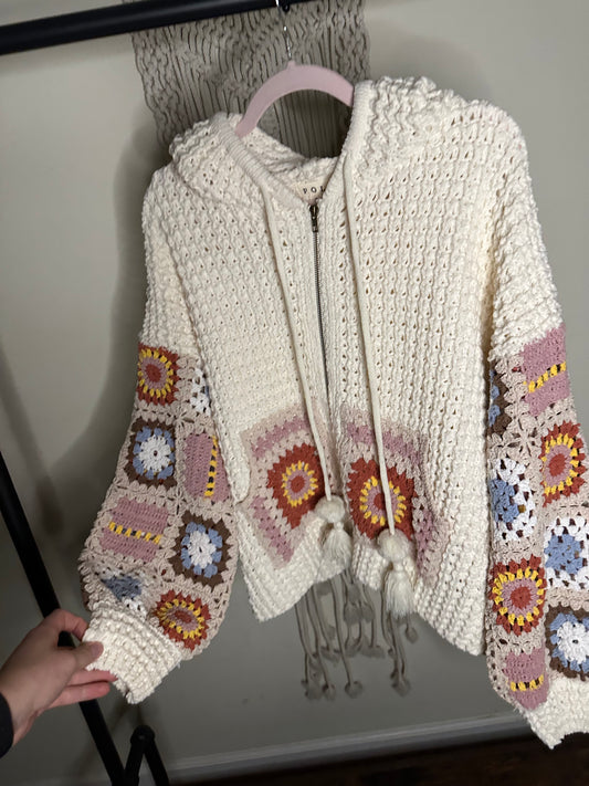 Goodness Gravy Granny Square Zip UP