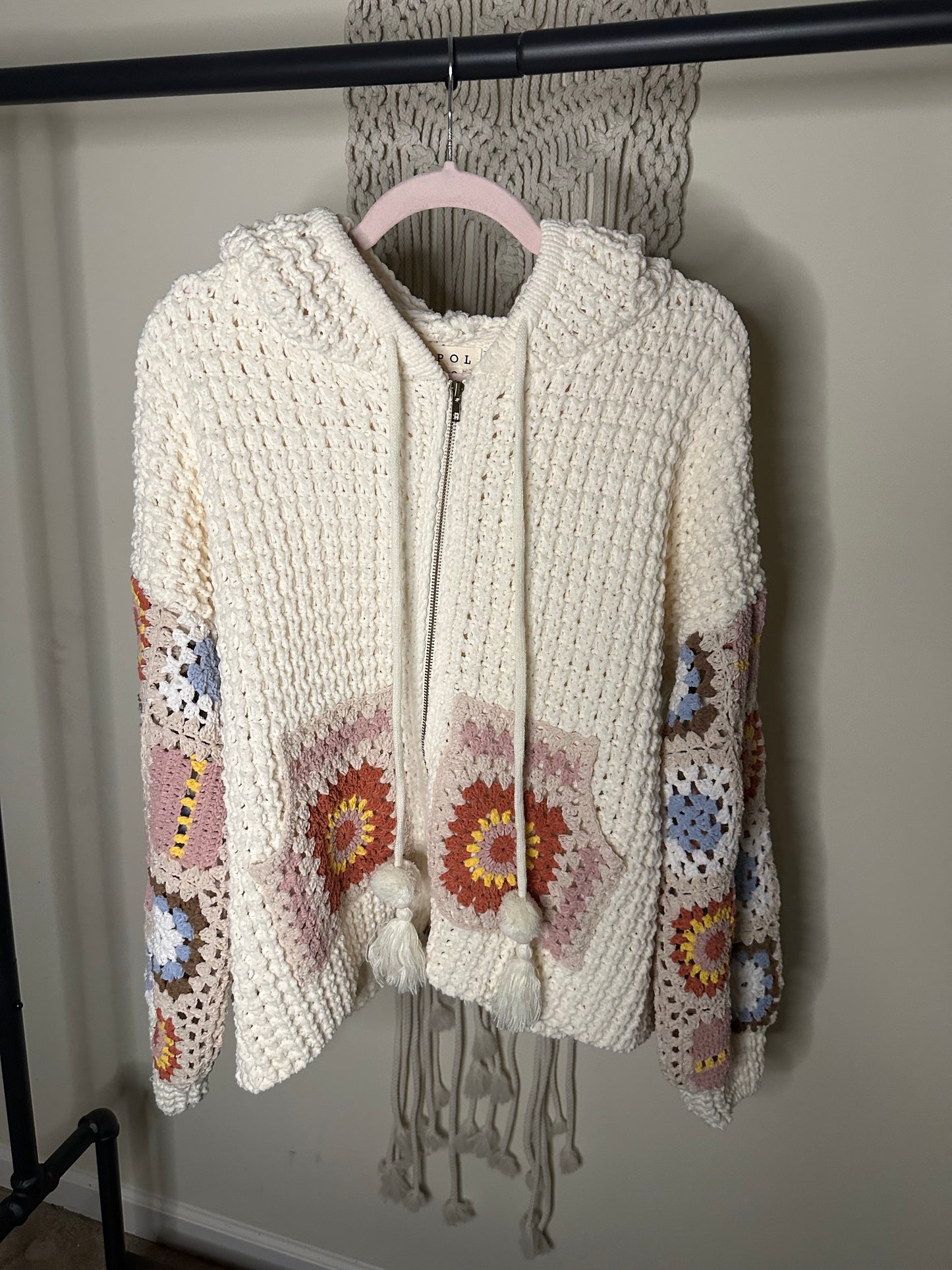 Goodness Gravy Granny Square Zip UP