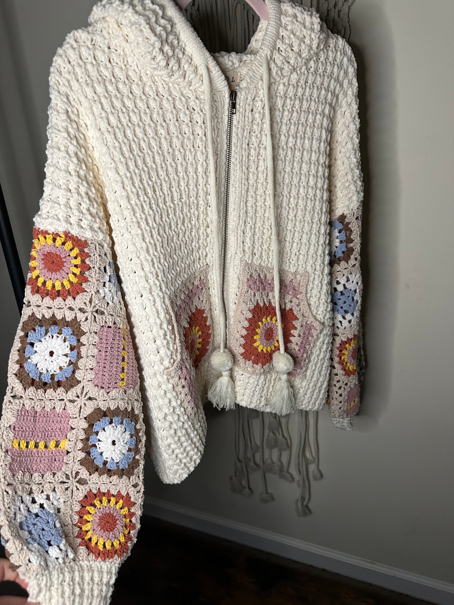 Goodness Gravy Granny Square Zip UP