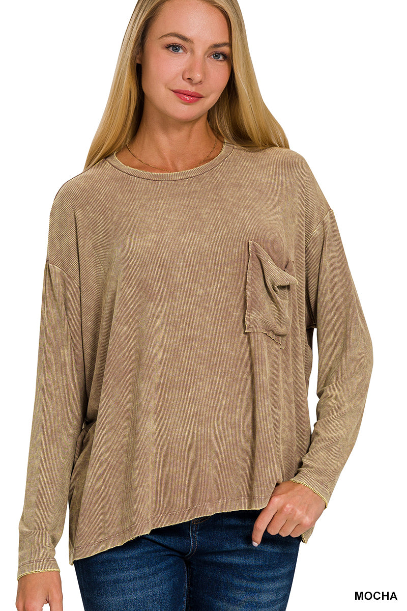 Autumn Leaves Ribbed Long Sleeve