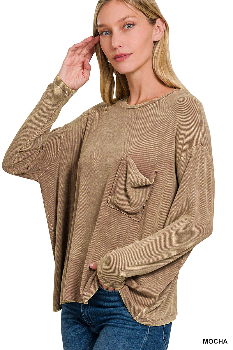 Autumn Leaves Ribbed Long Sleeve