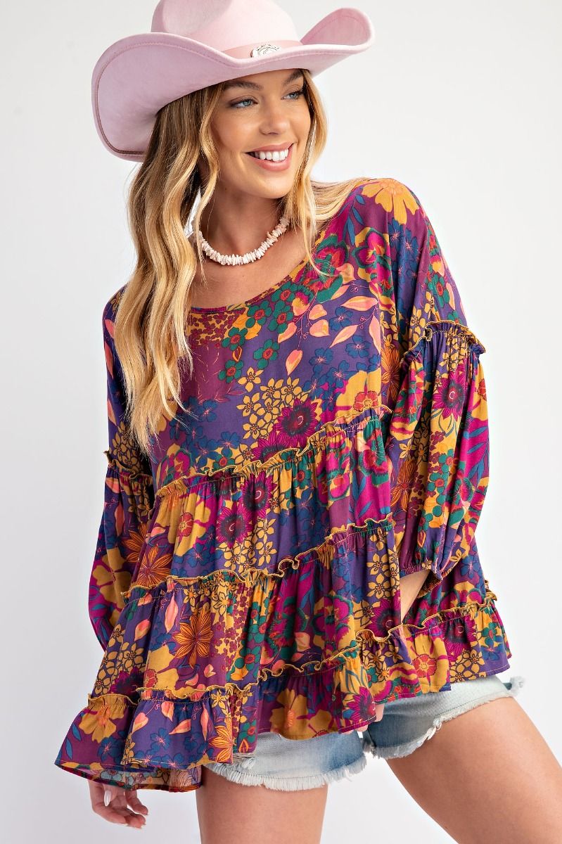 Bet Your Autumn Dollar Babydoll Ruffle top